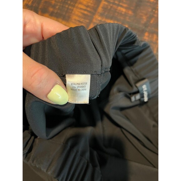 St John Pants Womens Large Black Pull On Cropped wide Leg Pocket Stretch - Picture 8 of 10